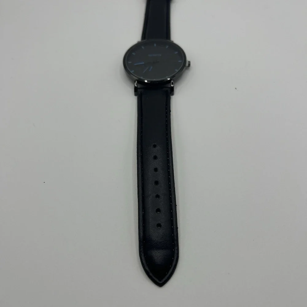 Geneva Mens Fashion Casual Quartz Wrist Watch Black Band Analog Classic Style‎